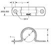 Two Hole Pipe Straps - Diagram Picture
